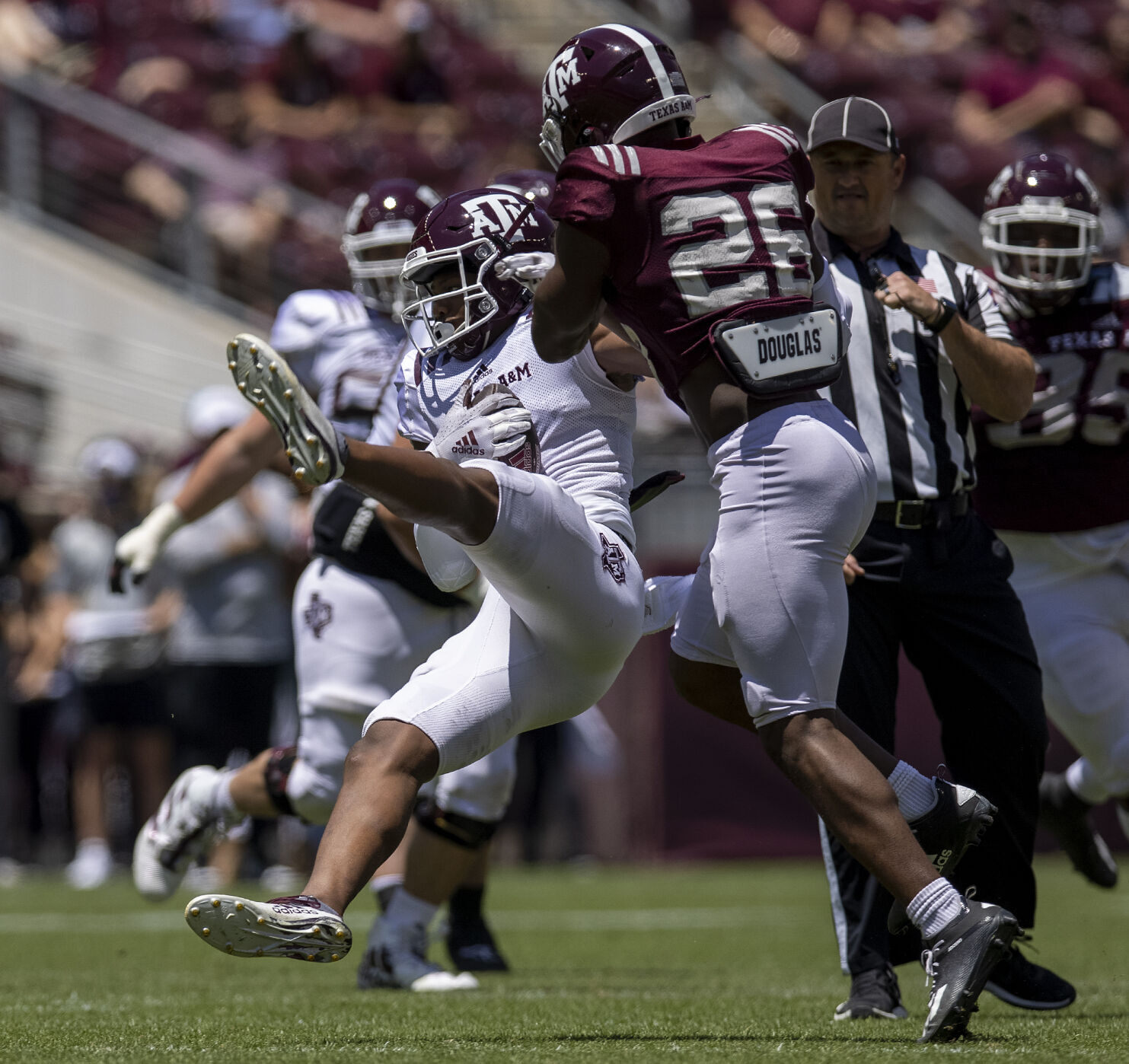 Maroon & White